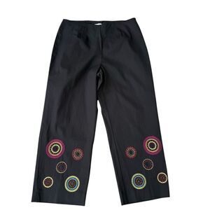 Carolina Blues vintage cotton stretch embellished cropped pants size 10